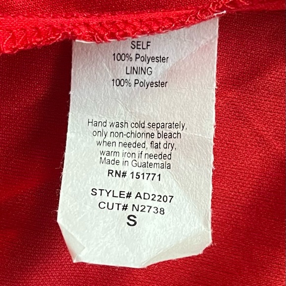 Gilli One Shoulder Classic Red Dress, Size S, NWT - Picture 6 of 10